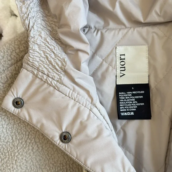 Vuori Sherpa Trench Coat Beige Size S - Picture 8 of 10
